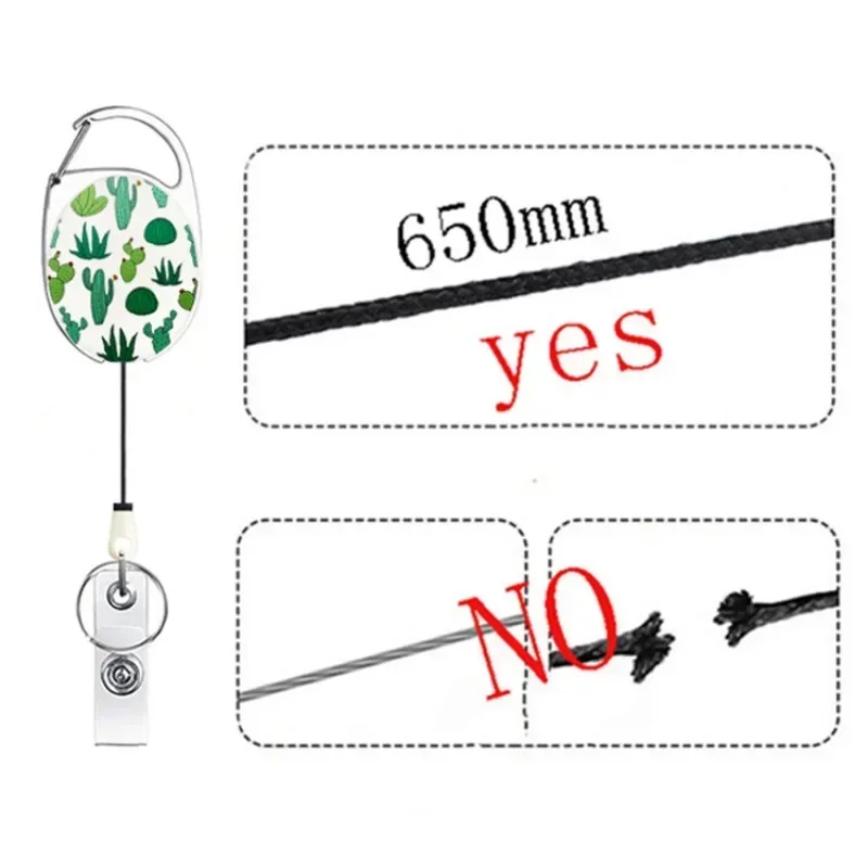 Imagem -02 - Escritório Cordão Clipe Chaveiro Anel Chave do Cartão de Identificação Carretel de Cabo Puxar Chaveiro Titular do Crachá Corda de Cinto Emblema da Identificação Cores