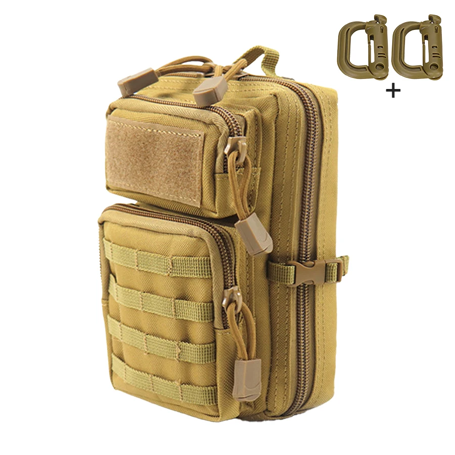 Single shoulder diagonal cross waist bag vertical mobile sports waist bag with large opening and multiple pockets for storage