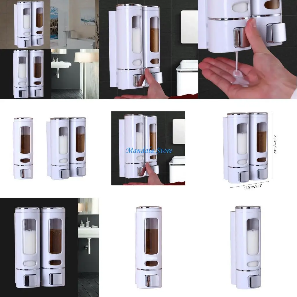

U2JC Hand Press Soap Dispenser for Dish Liquid Lotion Shower Gel Shampoo Chamber