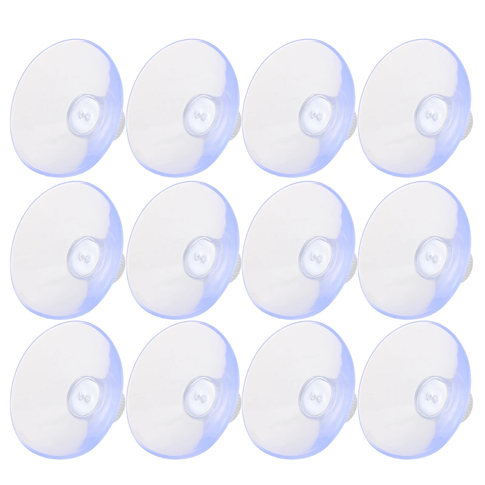 

12pcs Suction Cup Hooks Clear PVC Heavy Duty Screw Pads Wall Holders Glass Window Bathroom Storage Organizers Strong Grip