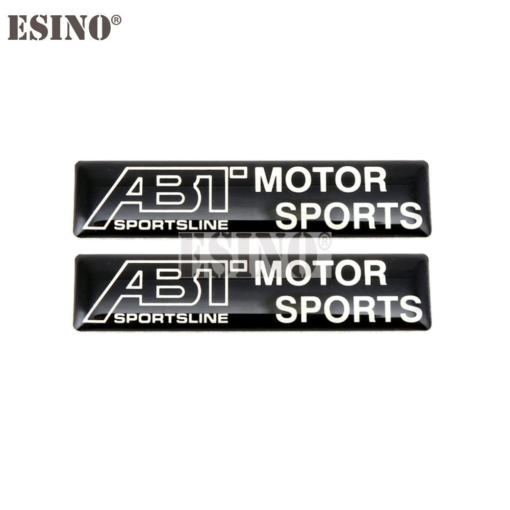 2 × 3D الألومنيوم الغراء ملصق مائي صندوق السيارة شعار اكسسوارات السيارات شارة لاصقة ل ABT Sportsline