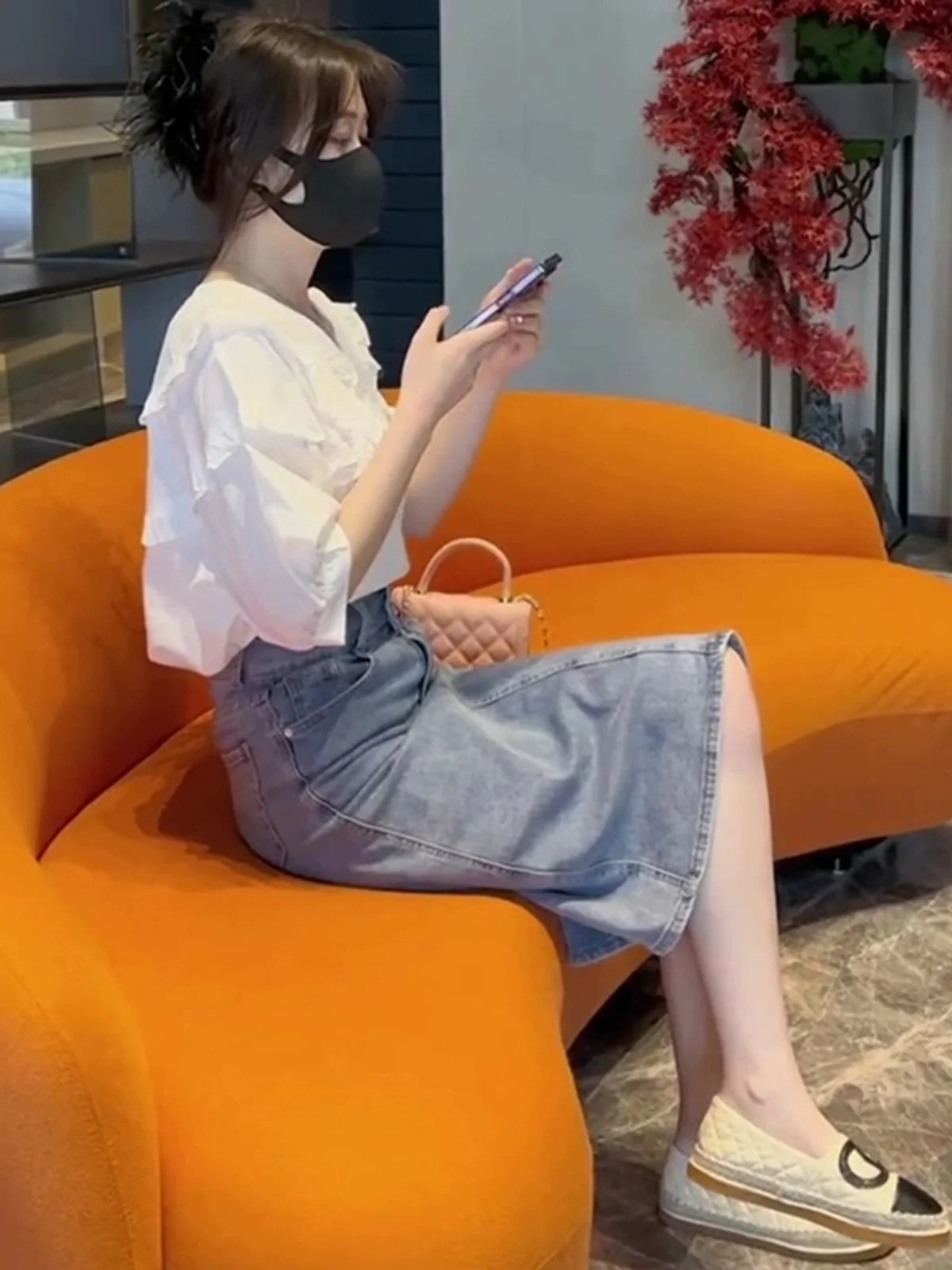 

Salt Series Summer 2025 Maturity Light Fashion Shirt And Denim Skirt Two-Piece Set Elegant Quality Women's Clothing Set