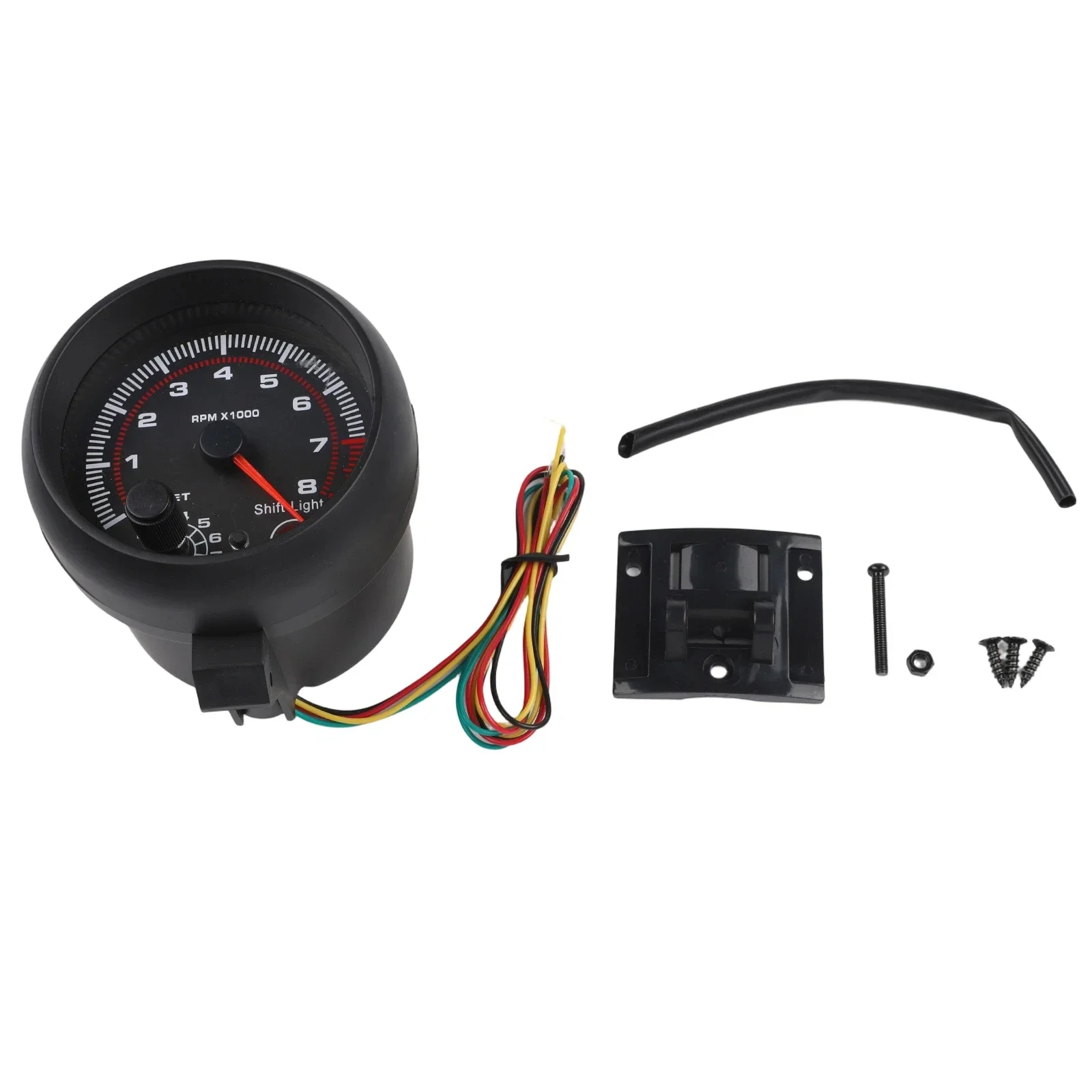 

12V Tachometer Car Tachometer Car Tuning Black Led Backlight Engine Gauge Car Dashboard Red Shift Light White LED Backlight