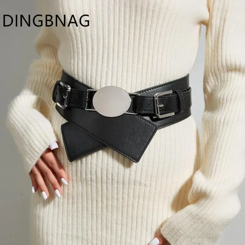 Ceinture Large Personnalisée pour Femme, Design de Luxe Décontracté, Manteau, Robe, Accessoires Décoratifs, Corset Rétro, Environnement, Nouvelle Collection 2024