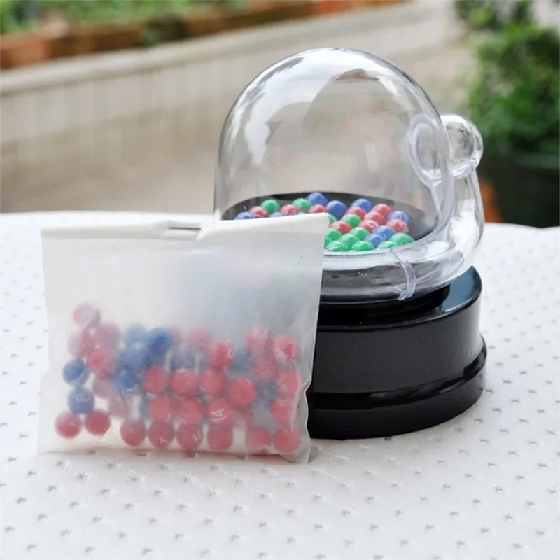 Electric Lucky Lottery Toy Number Picking Machine Mini Bingo Games Shake Double Color Ball No Battery For Entertainment Party