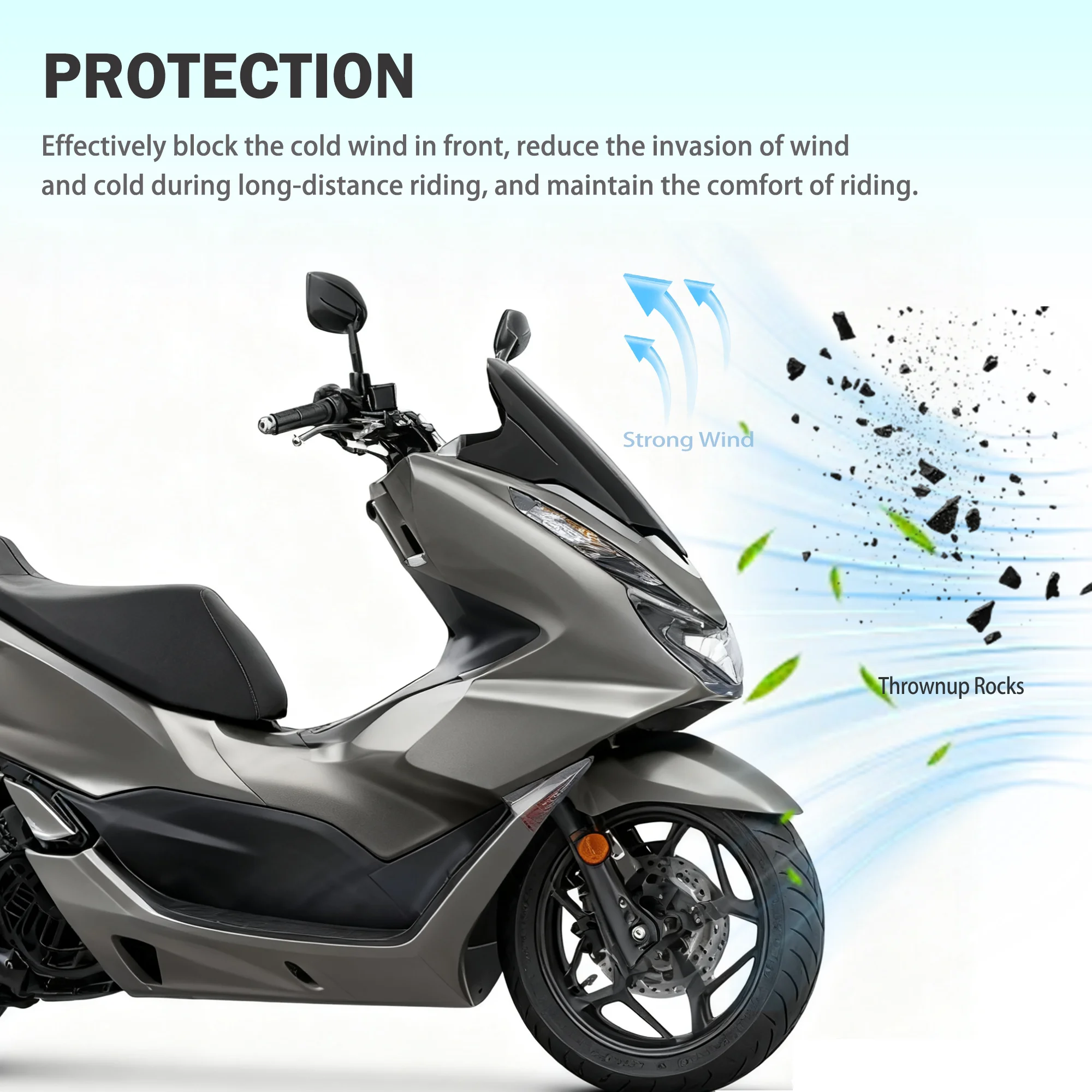 Motorcycle Windscreen for 2021 - 2024 Honda PCX150 PCX160 PCX125 Windshield PCX 125 150 160 Wind Deflector Spoiler Cover 22 2023
