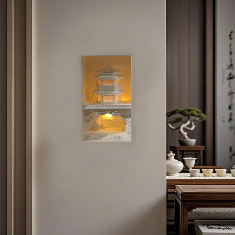 Gypsum wall  Embedded staircase corner lamp Bedroom corridor corner lamp Induction niche Embedded lamp Corner night