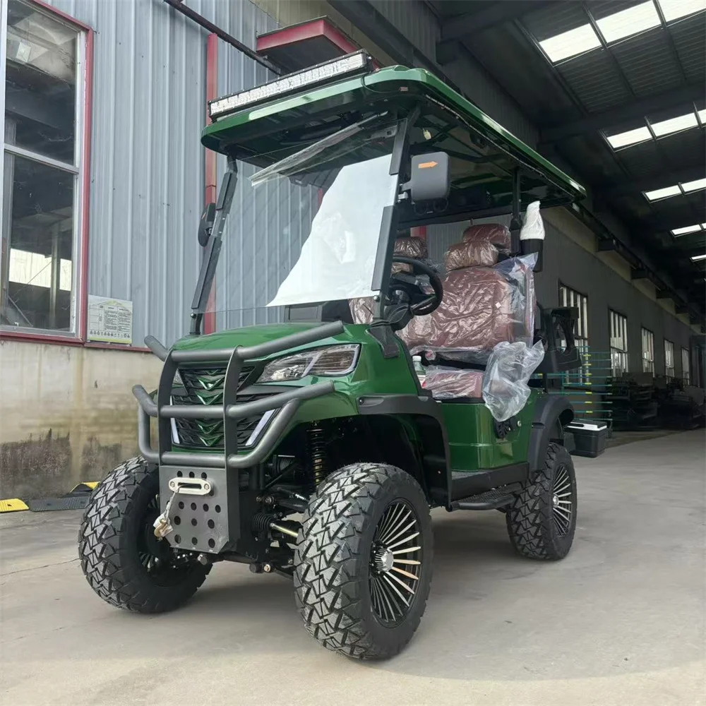 جودة عالية 4 6 مقاعد مع زر واحد بدء التصميم الجديد 4 × 4 4WD 7.5 KW محرك تيار متردد على الطرق الوعرة عربة جولف كهربائية #4