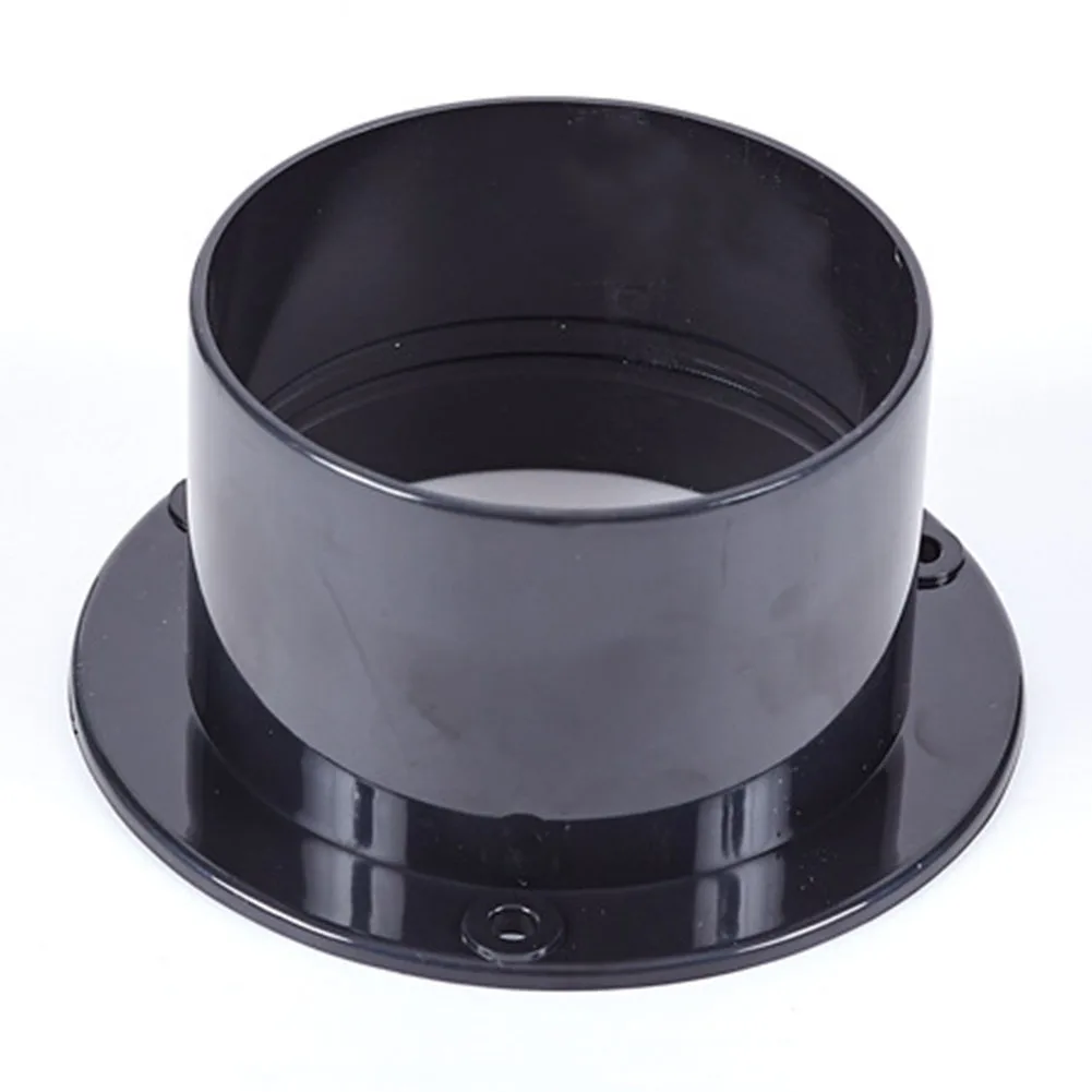 High Quality Brandnew Straight Pipe Flange Connection ABS Air-Ducting Connection Exhaust Pipe Connector 1PC Black