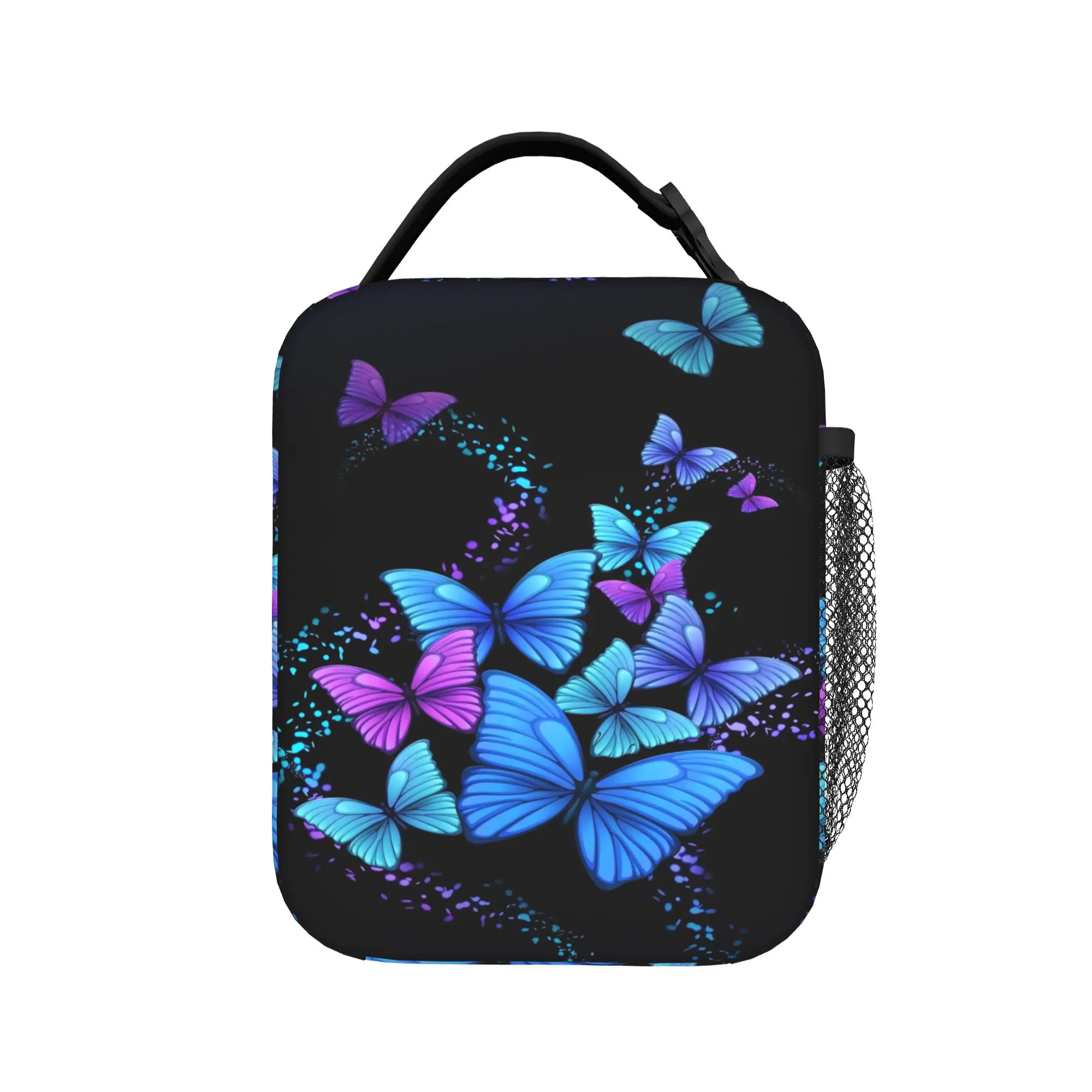 Popular Funny butterfly Lunch Bag  Fun Lunch Box Outdoor Picnic Convenient Tote Food Bags For Adult Oxford Custom Cooler Bag