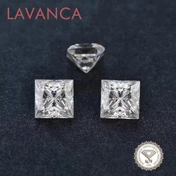 Diamanti creati in laboratorio Princess Cut Certificato IGI 1,0-4.0 carati HPHT/CVD Diamante coltivato da laboratorio Diamante sciolto da laboratorio a colori D/E