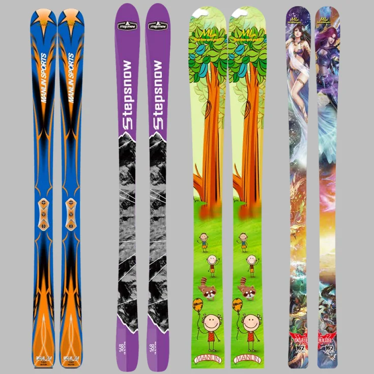 Newly Custom design alpine mountain snow skis for kid adult women men's custom-made ski board equipment of OEM ski manufacturer