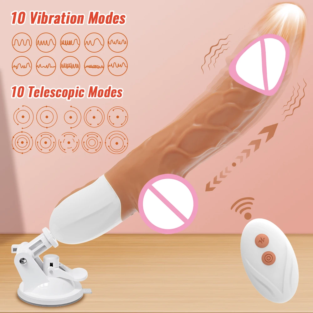 Dildo Sex Toys G Spot Vibrator for Women Automatic Thrusting with Suction Cup Penis Adult Products Hand-Free Anal Vibrator