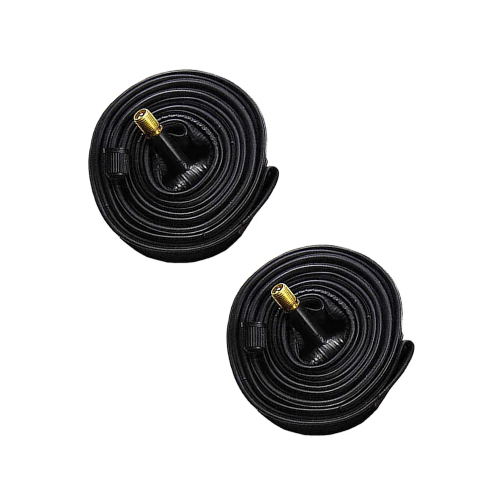 

2PCS Bike Inner Tube Cycling Tire US Rubber Tube Wide Tire for Mountain Bike - 26x15 (Black) Cycling Inner Tubes