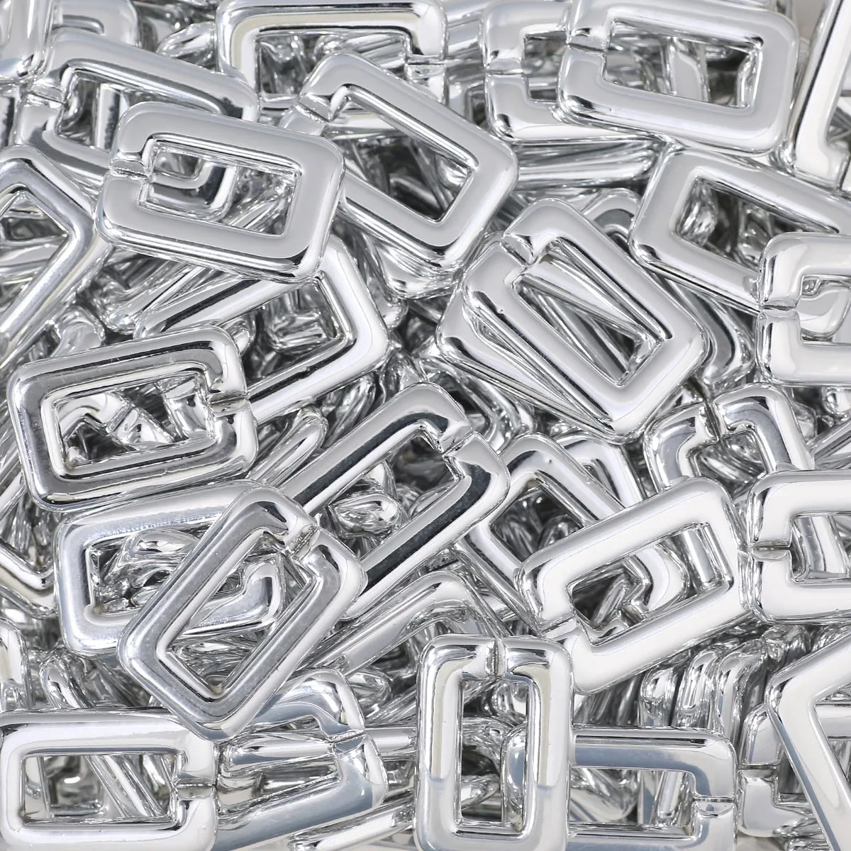 

10-30pcs/Lot Acrylic Chain Buckle Plated Square Link Chain Connector For Jewelry Making Bag Chain Keychain Phone Chain Accessory