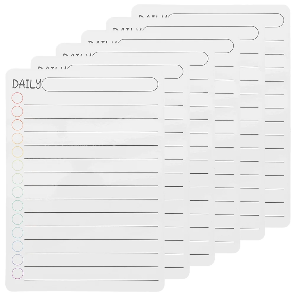 6 Pcs Daily Schedule Magnetic Planner Board White Dry Erase Message for Home Work