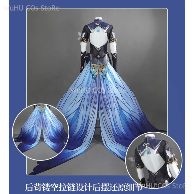 Aponia Cosplay Kostüme Spiel Honkai Impact 3-Kleid Anzüge Cosplay Cheongsam Kostüm Frauen Mädchen Komplettset Outfit Halloween Karneval
