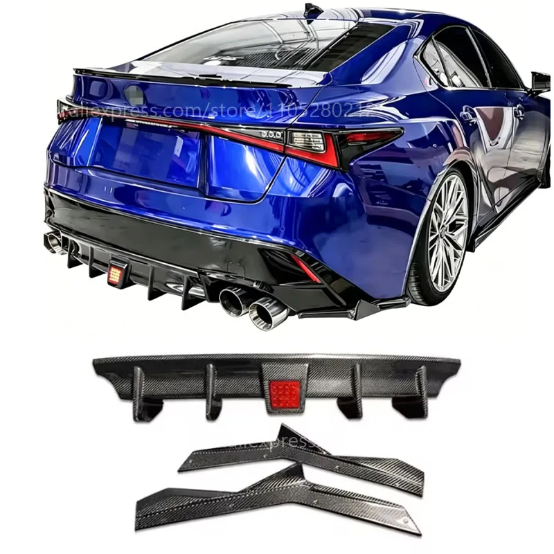 

Suitable for 21-25 Lexus IS300/IS350 carbon fiber rear lip bumper diffuser F-Sport specific rear spoiler kit