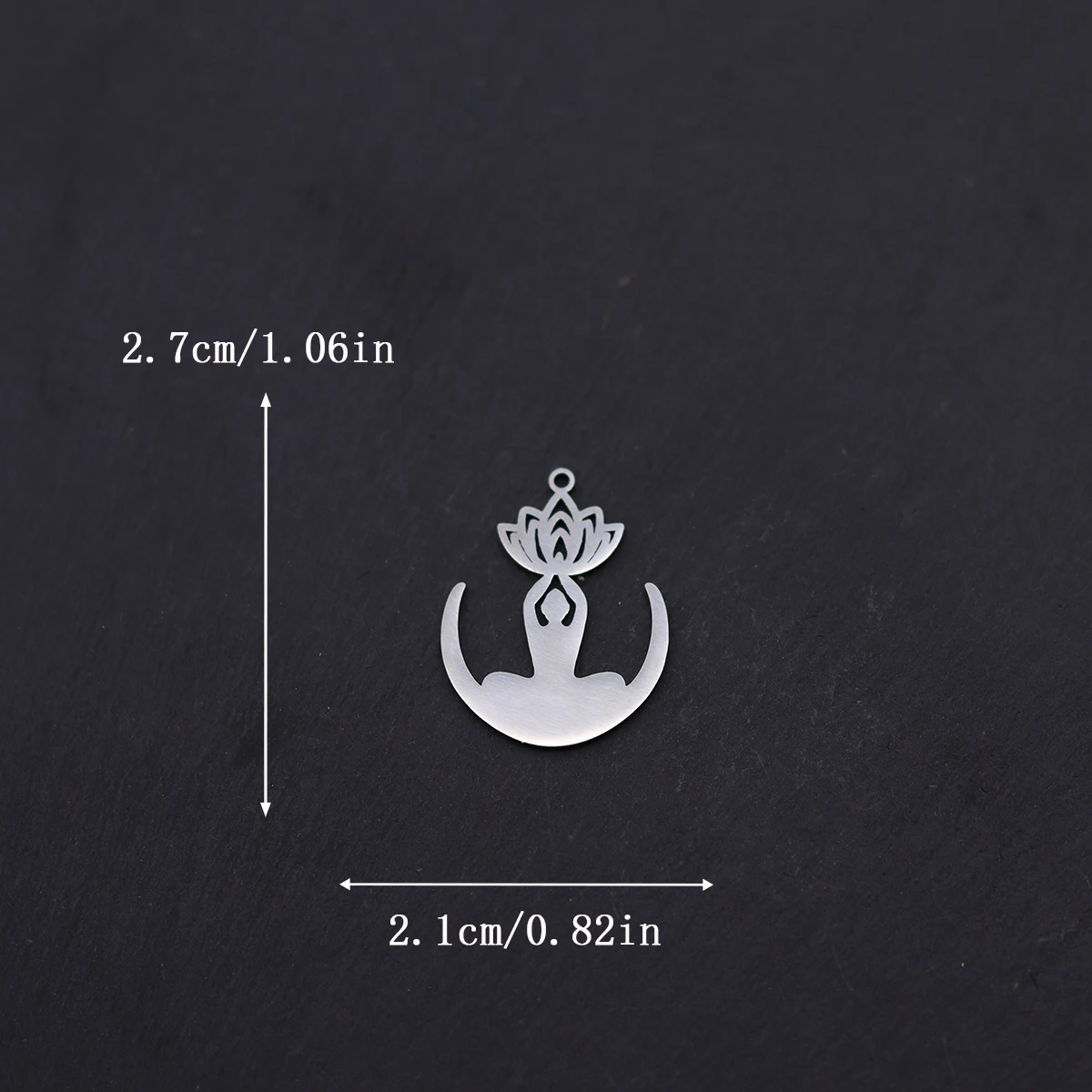 3 قطعة زهرة اللوتس الكلاسيكية يوغو بوذا قلادة جالبة للحظ لصنع المجوهرات أساور القرط تميمة الفولاذ المقاوم للصدأ لتقوم بها بنفسك اكسسوارات