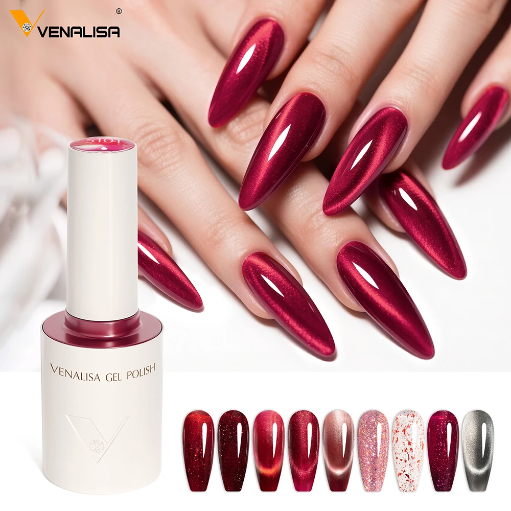 Venalisa V6 Nagel-Gel-Nagellack, ohne Hema, TPO-frei, ultrarote Farbe, Katzenauge, Soak Off, UV-LED, semi-permanent, langlebig, Diamant-Oberteil, 10 ml – Detail 5