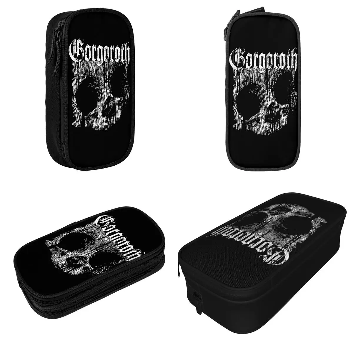 Metal Gorgoroth Music Band Pencil Cases Fun Pen Box Bags Girl Boy Big Capacity School Supplies Cosmetic Pencilcases