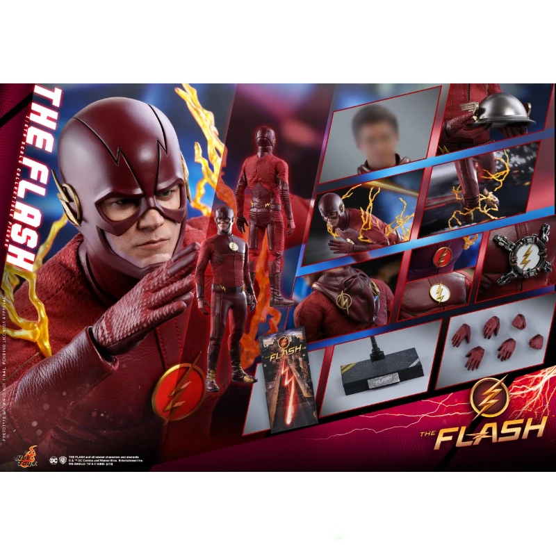 In Stock Original HotToys TMS009 The Flash 1/6 Animation Action Figure Toy Gift Model Collection Hobby