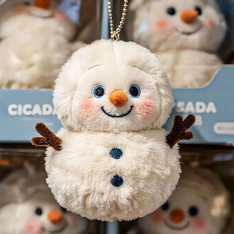 Jouets en peluche bonhomme de neige mignons, poupée en peluche bonhomme de neige Kawaii, pendentif de sac, porte-clés, décoration de sapin de Noël, cadeaux de Noël pour enfants