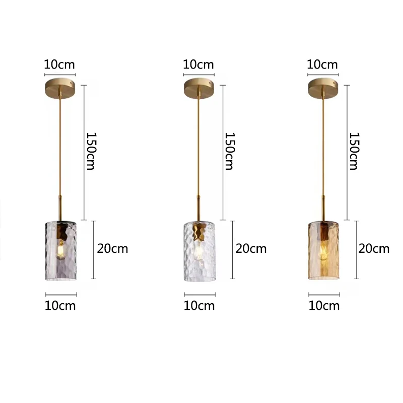 Nordic Restaurant Pendant Lights E27 Glass Hanging Lamp Kitchen  Dining Living Room Bedroom Bedside Decor Lighting Fixtures