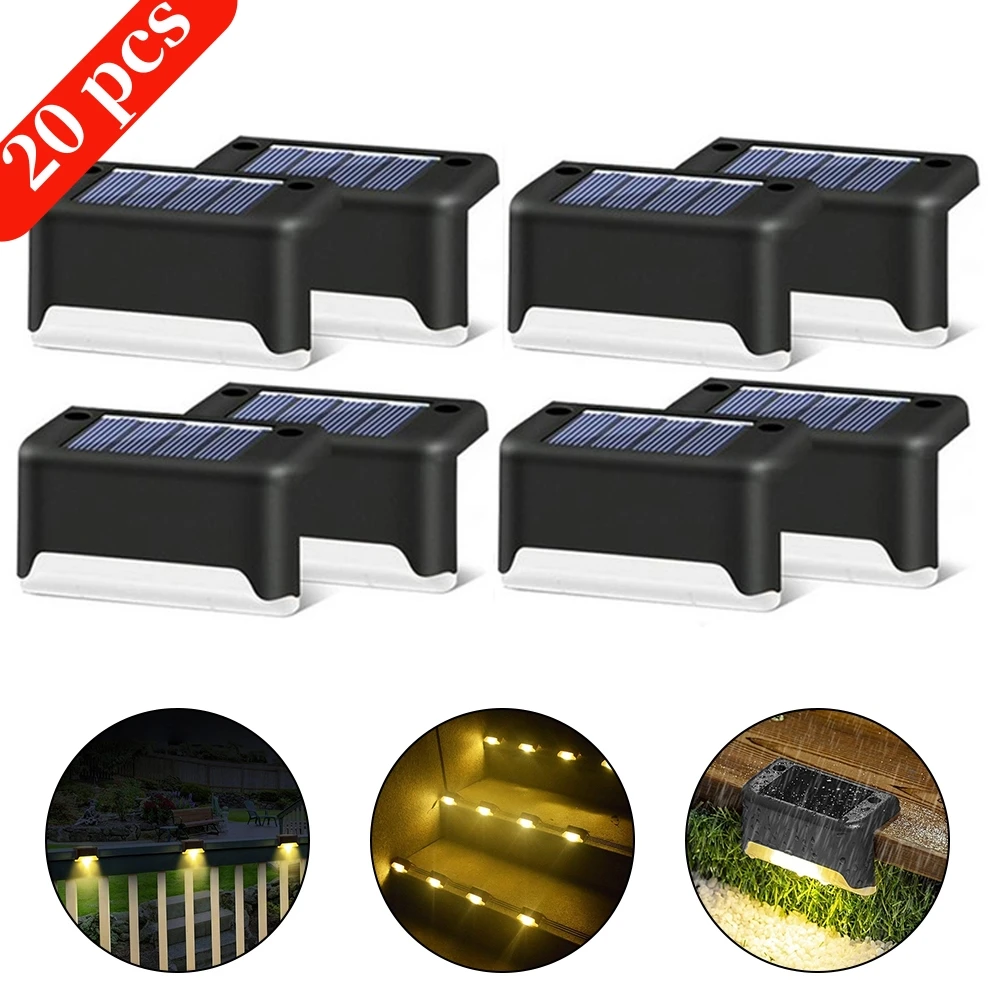 

LED Solar Step Lamp Path Stair Outdoor Garden Lights Waterproof Balcony Light Decoration for Patio Stair Fence Light Solar Light