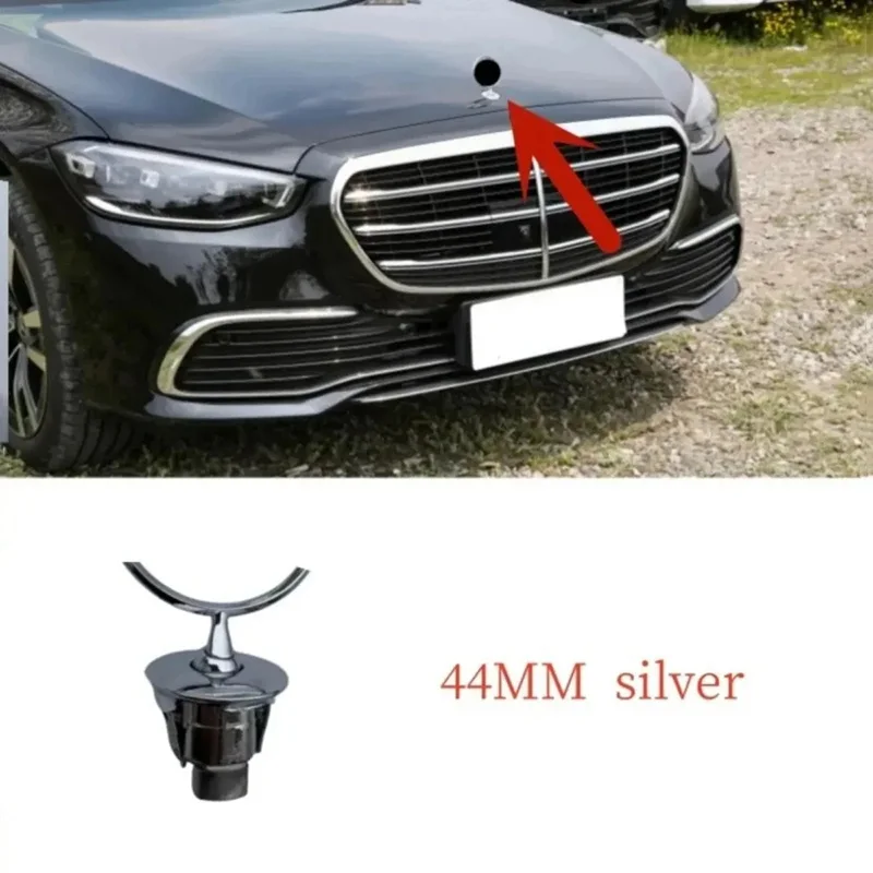 3D Car Front Bonnet Hood Emblem Round Zinc Alloy Car Bonnet Label Decorate Badge Universal Auto Badge for Benz Auto Accessory