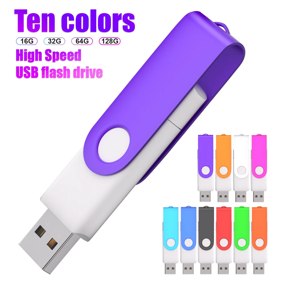 Новый высококачественный USB-флешка 64 ГБ 128 ГБ Pendrive 4 ГБ Memory Stick Real Capacity U Disk Cle Usb 8 ГБ 32 ГБ Подарки Брелок