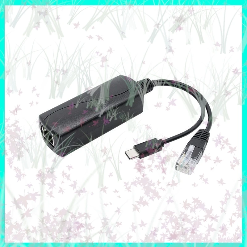 1/2/5PCS Splitter 5V POE USB Tpye-C Power Over Ethernet 48V To 5V Active Tpye-C POE Splitter RJ45 Female 44~57V for Raspberry E3
