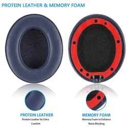 Professional Replacement EarPads Cushions, Compatible With Beats Studio 2.0 & 3 Wired/Wireless Soft Protein Leather