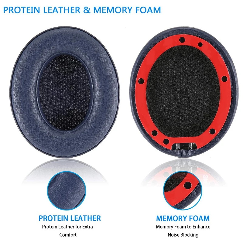 Professional Replacement EarPads Cushions, Compatible With Beats Studio 2.0 & 3 Wired/Wireless Soft Protein Leather