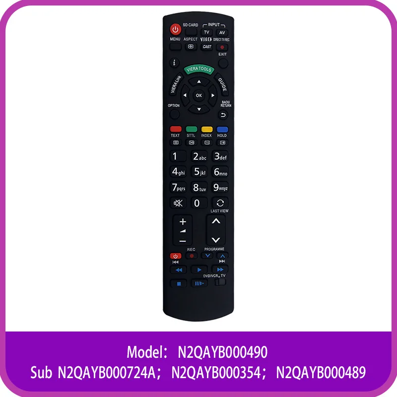 For Panasonic TV N2QAYB000490 N2QAYB000724A N2QAYB000354 N2QAYB000489 Remote Control Replacement