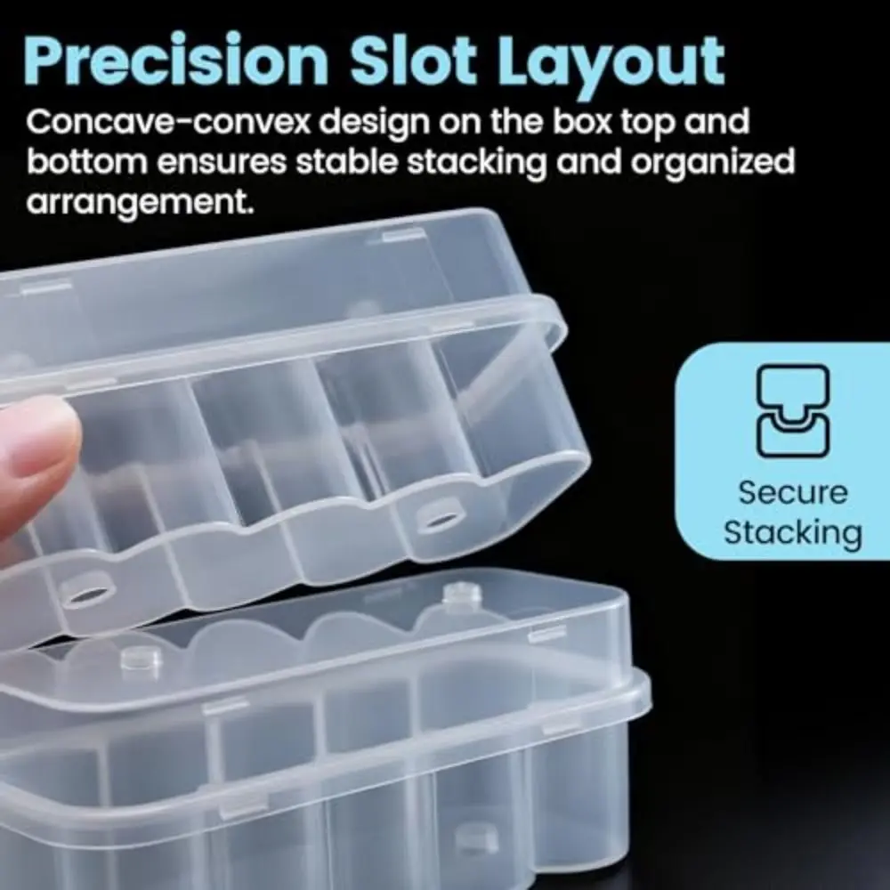 3ML/10mL 10-Slot Vial Storage Case Plastic Stackable Microtube Storage Box Clear Freezer Tube Box Refrigerator Organizer