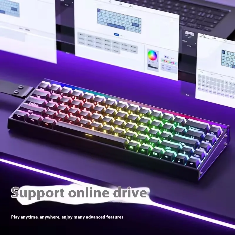 AULA HERO 68HE Magnetic Switch Keyboard RGB Gaming Mechanical Keyboard Rapid Trigger 8K Wired Esports Custom Keyboard