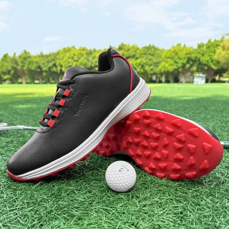 Good Quality Golf Shoe Youth Hard-Wearing Athletic Men Shoes outdoor lawn Men Golf Sneakers Lace Up Walking Shoes for Men