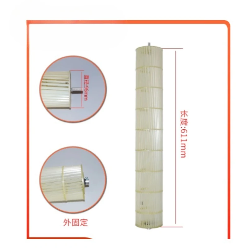 Cross Flow Fan Wheel Plastic Wind Drum for Indoor Air Conditioner, Fit Multiple Brand Wall Mount AC Internal Fan Blade Impeller