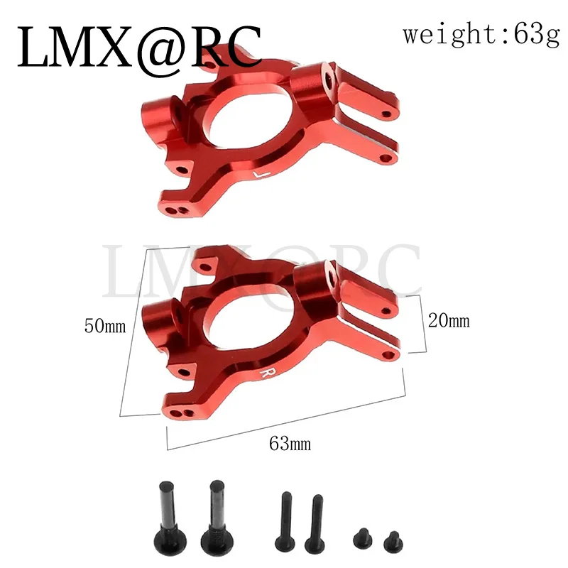 LMX RC Metal C Hub Carriers Caster Blocks for Arrma 1/8 Mojave 4S 1/10 Kraton Outcast 4S 4X4 BLX RC Car Upgrade Parts