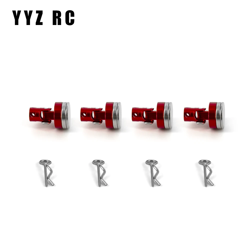 Magnetyczny Stealth Invisible Body Post Mount Contact Shell Column + Clips Metal For Axial Scx10 Upgrade Parts Rc Car Accessories