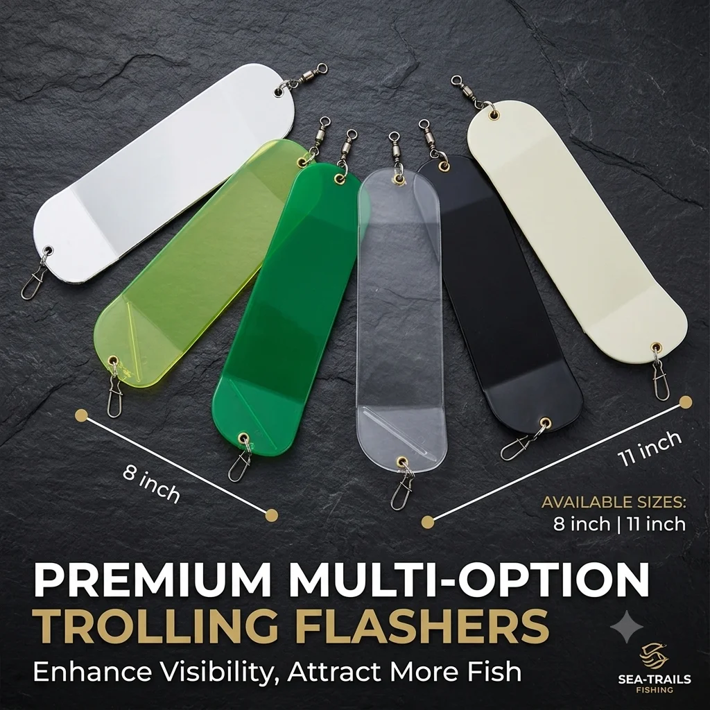 FISHINGFANS Tauchbrett-Trolling-Flasher für Lachs- und Forellenfischen, tieferwassergeeigneter Plastikköder