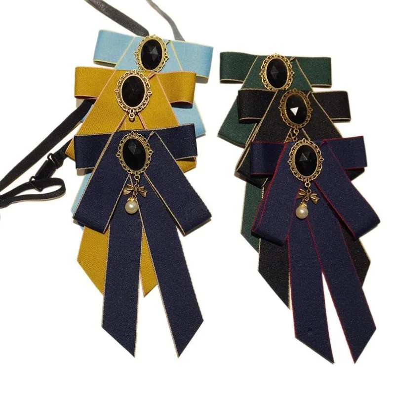 2025 Nuovo papillon in nastro giapponese per ragazze - Accessorio per capelli stile JK, cravatta per camicetta carina, decorazione per scuola/ufficio (11 * 18 cm)