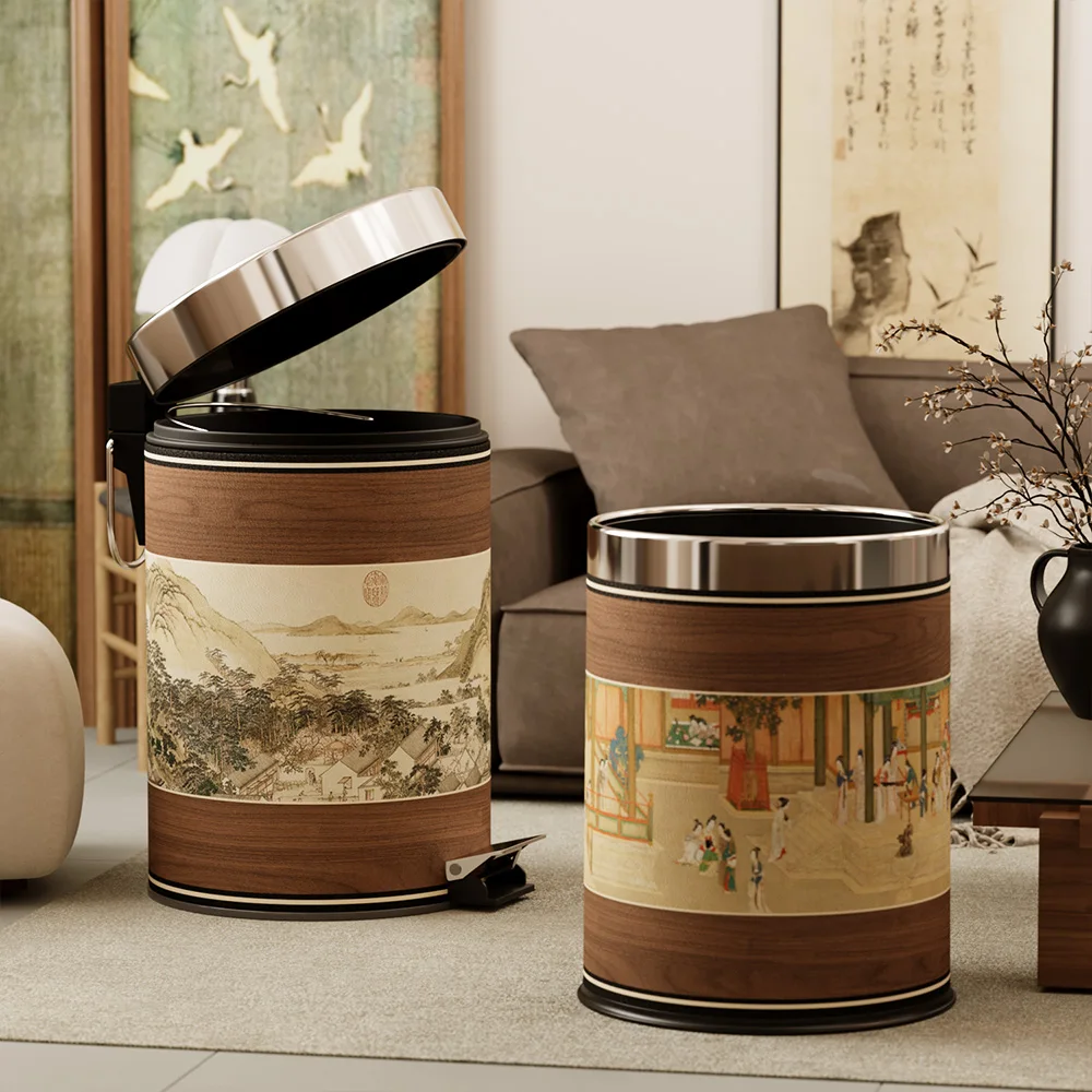 

Эстетичная двухслойная педальная корзина для мусора в ванную/гостиную, пластиковая, для домашнего использования, 2 л