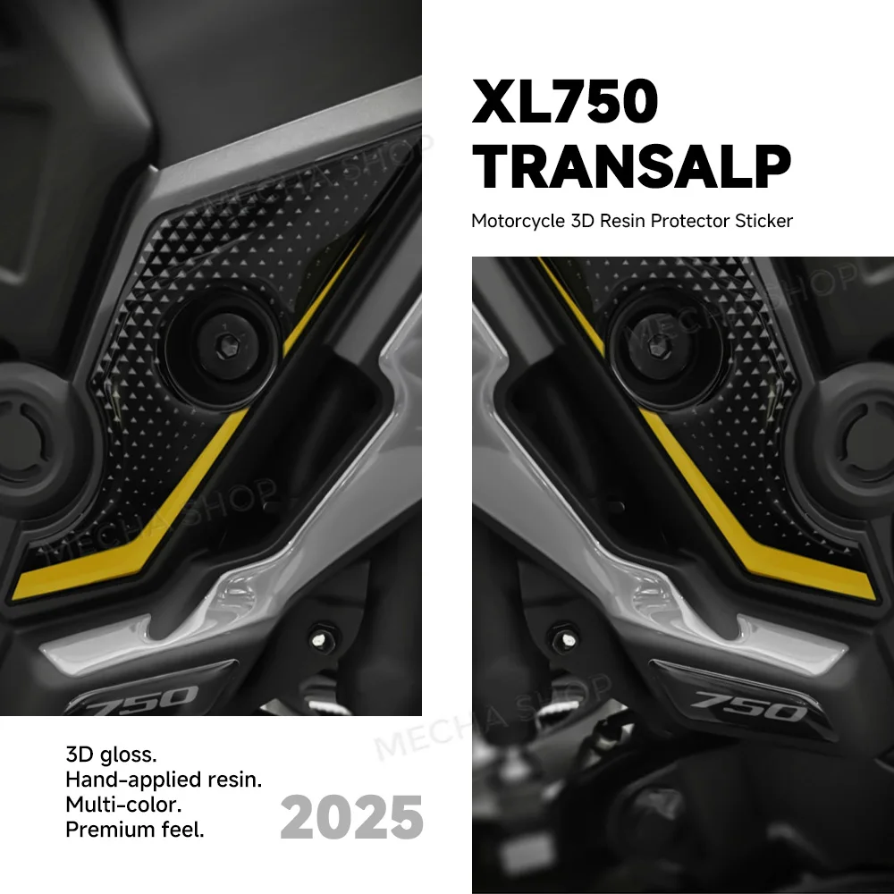 Motorcycle Accessories Heel Protector Stickers 3D Decal Kit For XL750 Transalp 2025