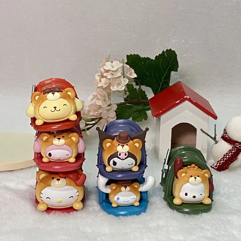 Play Unlimited Postman Bear Series Folding Music Cartoon Family Folding Music Blind Box Hand-Made Ornaments Desktop Decoration