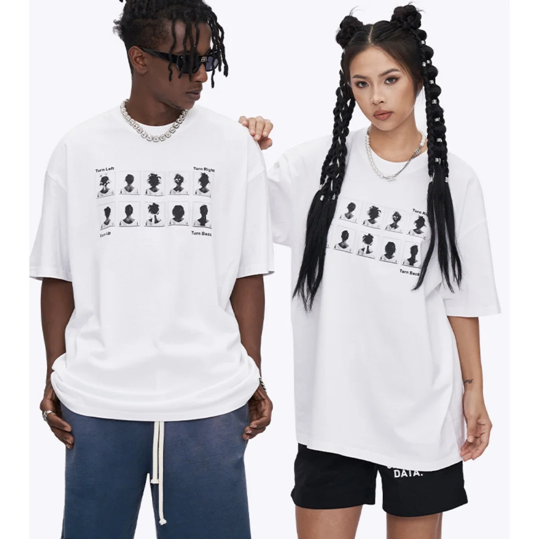 ملابس رجالية - تي شيرت صيفي جديد من القطن الخالص لعام 2025، ماركة عصرية مع طباعة الرمزية الممتعة تي شيرت بأكمام قصيرة