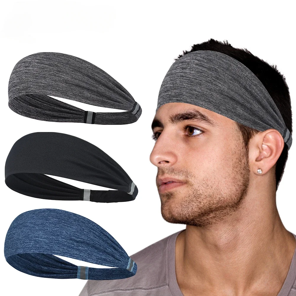 

Men Women Gym Running Sweatband Sports Headbands Elastic Sweat Head Band Fitness Absorbent Cycling Jog Tennis Yoga Hair Bandage