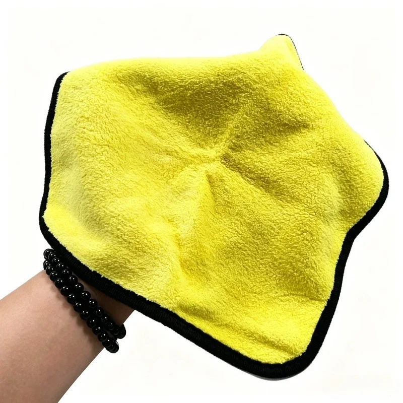 4 PCS Car Interior Cleaning Cloth Windshield Cleaning Cloth Wiping Cloth Car Cleaning Cloth Double Sided Coral Fleece