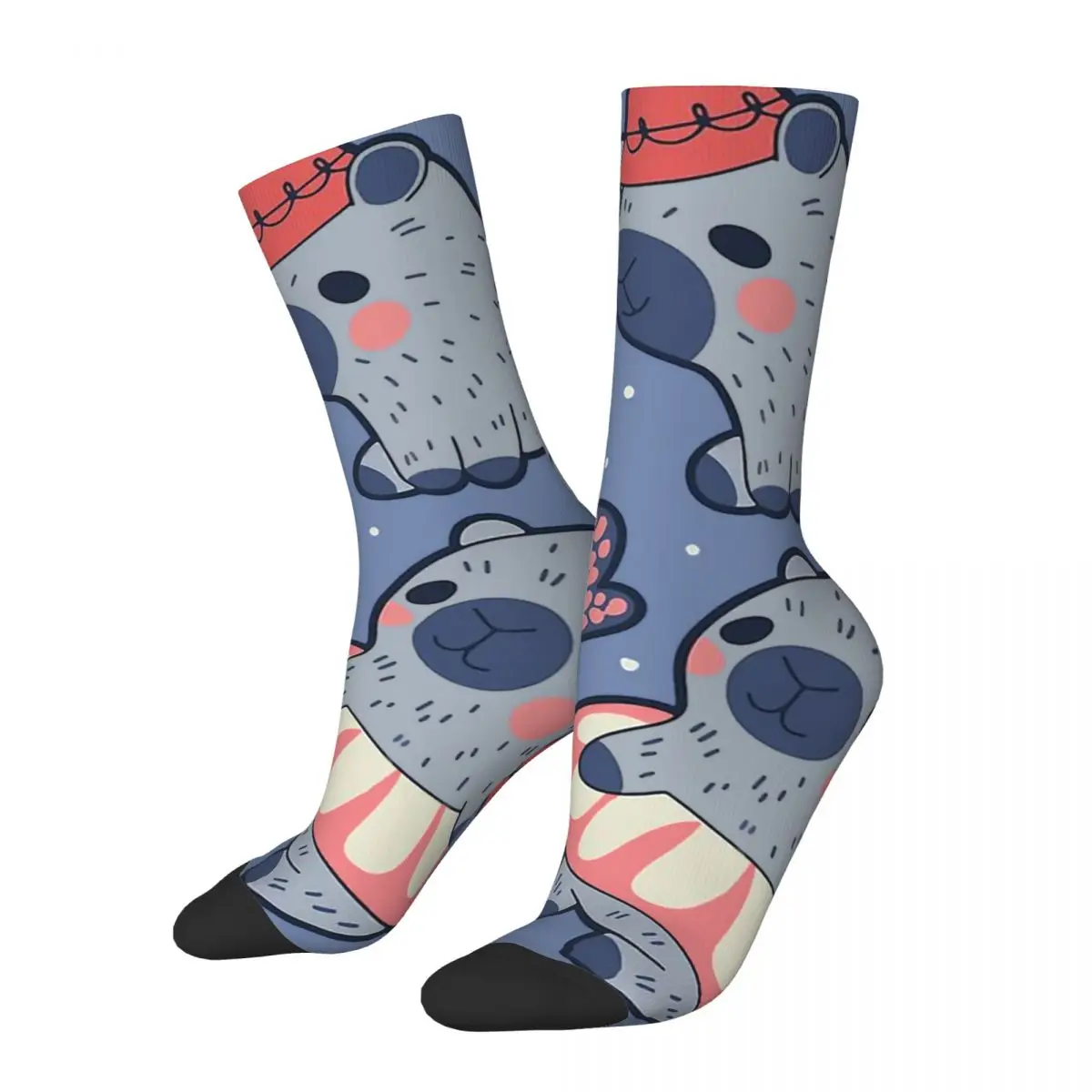 Cute Capybara Water Pig Capybara Socks Hiking 3D Print Boy Girls Mid-calf Sock